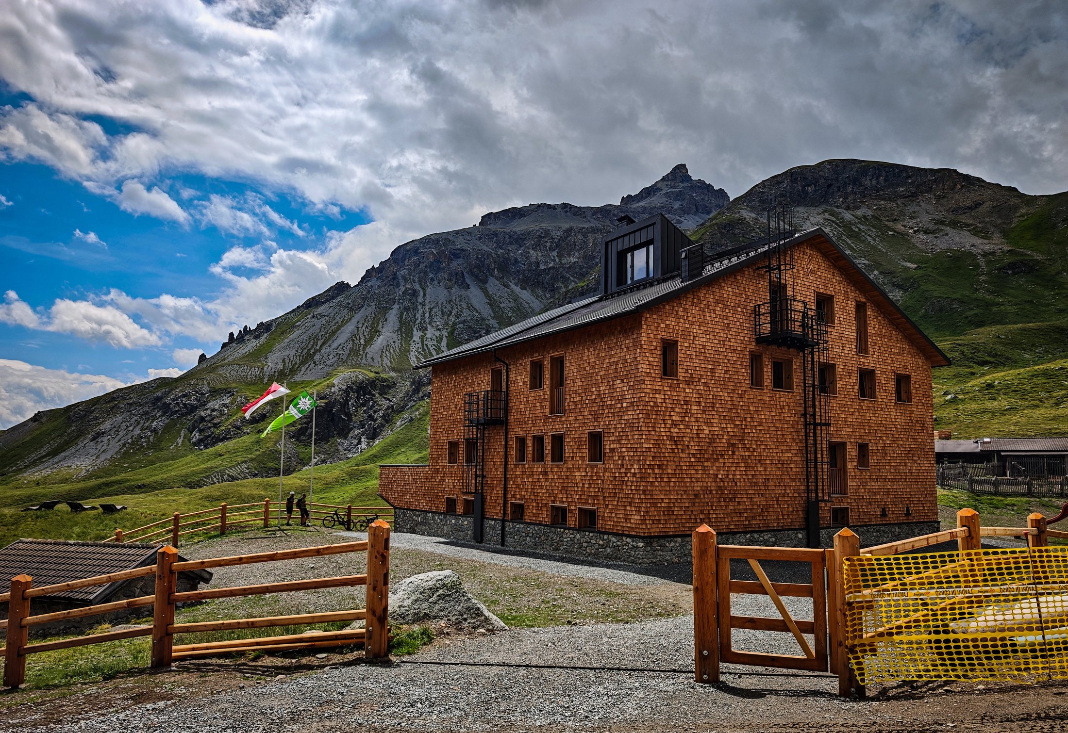 Rifugio di montagna sul Goldseetrail sotto lo Stelvio