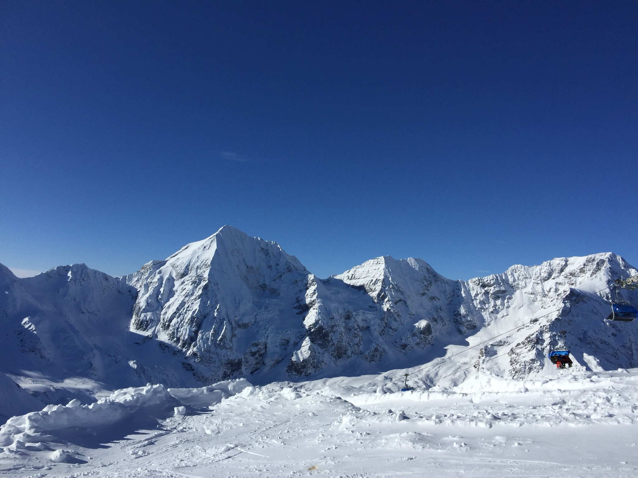 The Ortler with a chairlift in the Sulden ski area